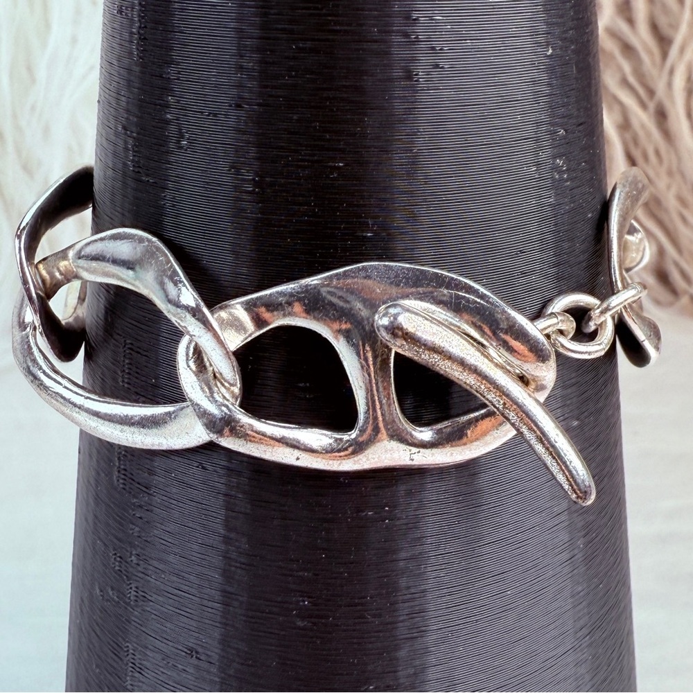 Vintage Silvertone, Chunky Chain, Toggle Closure … - image 4